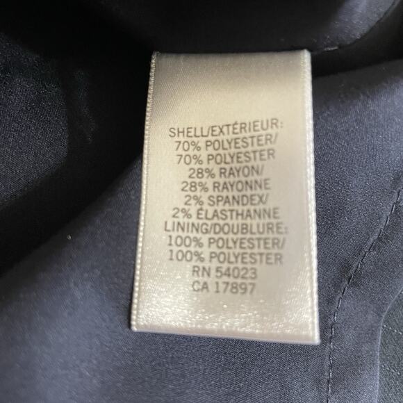 Banana Republic Pinstripe Pencil Skirt Size 6 Navy Back Kick Pleat Lined NEW - Picture 8 of 11